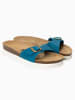 BACKSUN Leder-Pantoletten "Zephyr" in Blau