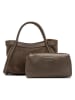 maison héritage PARIS Leder-Henkeltasche "Bacia" in Taupe - (B)31 x (H)20 x (T)11 cm