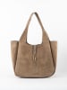 maison héritage PARIS Leren shopper "Artic" taupe - (B)41 x (H)28 x (D)11 cm