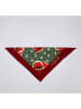 Madre Selva Satin-Bandana "Amapola" in Rot/ Grün - (L)55 x (B)55 cm