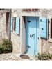 Madre Selva Deurmat "Aral" beige/donkerblauw - (L)70 x (B)50 cm