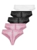 Hunkemöller 5-delige set: strings wit/zwart/lichtroze