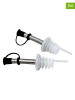 Jade 2er-Set: Ausgießer in Silber/ Schwarz - (L)11,5 cm