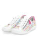 remonte Leder-Sneakers in Weiß/ Pink