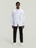 G-Star Hemd - Oversized fit - in Weiß/ Blau