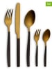 Echtwerk 20tlg. Besteck-Set "Positano Due" in Gold/ Schwarz