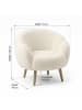 Scandinavia Concept Fauteuil ''Lida'' wit - (B)75 x (H)100 x (D)42 cm