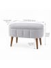 Scandinavia Concept Zitbank ''Mini Oslo'' grijs - (B)60 x (H)46 x (D)35 cm