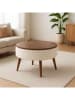 Scandinavia Concept Salontafel ''Noya'' wit/bruin - (H)43 x Ø 90 cm