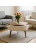 Scandinavia Concept Salontafel ''Noya'' wit/bruin - (H)43 x Ø 90 cm