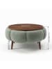 Scandinavia Concept Salontafel ''Papatya'' groen/bruin - (H)44 x Ø 60 cm