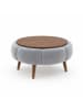 Scandinavia Concept Salontafel ''Papatya'' grijs/bruin - (H)44 x Ø 60 cm