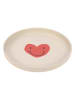 Lässig Teller "Happy Rascals Heart" in Beige - Ø 18 cm