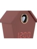 Karlsson Budzik LED "Riqueza Cuckoo" w kolorze czerwonym - 13 x 15,3 x 6,8 cm
