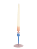 Present Time Świecznik w kolorze jasnoróżowo-błękitnym - wys. 18,5 x Ø 9,3 cm