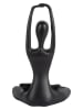 Present Time Dekofigur ''Stretched Lotus'' in Schwarz - (B)14,5 x (H)23,5 x (T)12 cm