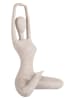 Present Time Dekofigur ''Stretched Lotus'' in Beige - (B)14,5 x (H)23,5 x (T)12 cm