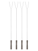 Mustang 4er-Set: Edelstahl-Würstchenspieße - (L)67,5 cm