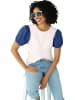 Heine Shirt wit/blauw