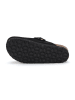 billowy Leder-Clogs in Schwarz