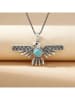 Nomad Verzilverde ketting met hanger - (L)40 cm