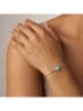 Nomad Verzilverde armband met edelstenen
