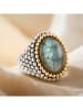 Nomad Versilb. Ring mit Edelstein