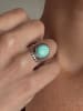 Nomad Versilb. Ring mit Edelstein