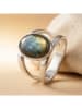 Nomad Versilb. Ring mit Edelstein