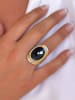 Nomad Versilb. Ring mit Edelstein