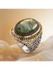 Nomad Verzilverde ring met edelsteen