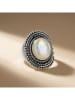 Nomad Versilb. Ring mit Edelstein