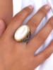Nomad Versilb. Ring mit Edelstein