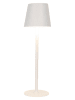 Clayre & Eef Lampa stołowa w kolorze białym - wys. 36 x Ø 11 cm