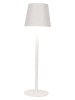 Clayre & Eef Lampa stołowa w kolorze białym - wys. 36 x Ø 11 cm