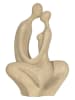 Clayre & Eef Dekoobjekt "Sitzendes Paar" in Beige - (B)16 x (H)25 x (T)8 cm