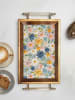 Violeta Home Taca w kolorze złotym ze wzorem - 18 x 34 x 2 cm