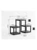Violeta Home Organizer kuchenny w kolorze czarnym - 62 x 35 x 23 cm