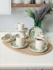 Violeta Home 12tlg. Kaffeetassen-Set in Weiß/ Grün - 110 ml