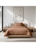 Sleeptime Mikrofaser-Bettset ''Border Pintuck'' in Hellbraun