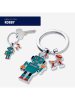 Troika Brelok "Robot with a Dog" w kolorze srebrnym ze wzorem do kluczy
