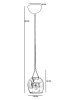 ABERTO DESIGN Lampa wisząca w kolorze złotym - wys. 80 x Ø 12 cm