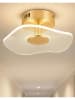 ABERTO DESIGN LED-Deckenleuchte in Weiß/ Gold - (H)15 x Ø 19 cm