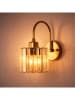 ABERTO DESIGN Wandleuchte "Yakops" in Transparent/ Gold - (H)23 x Ø 13 cm