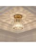 ABERTO DESIGN Deckenleuchte in Transparent/ Gold - (H)17 x Ø 13 cm