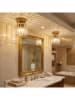 ABERTO DESIGN Deckenleuchte in Transparent/ Gold - (H)17 x Ø 13 cm