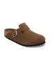 Birkenstock Leder-Clogs "Boston SFB" in Hellbraun