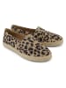 TOMS Leren espadrilles beige/zwart