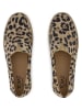 TOMS Leren espadrilles beige/zwart