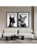 Ars Longa Druk artystyczny "Elegance Cat" w ramce - 70 x 50 cm